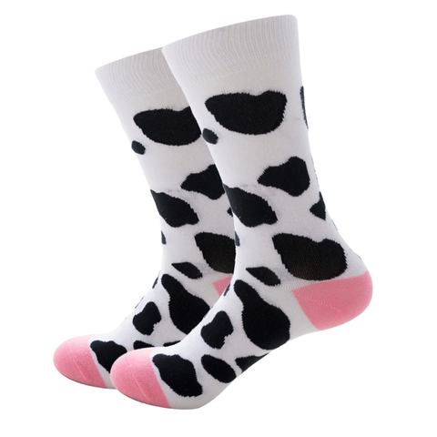 Leuke vrolijke gezellige koeien sokken. 